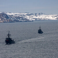 Отработка задач по предназначению корабельными группировками Северного флота в назначенных районах Баренцева моря - 5