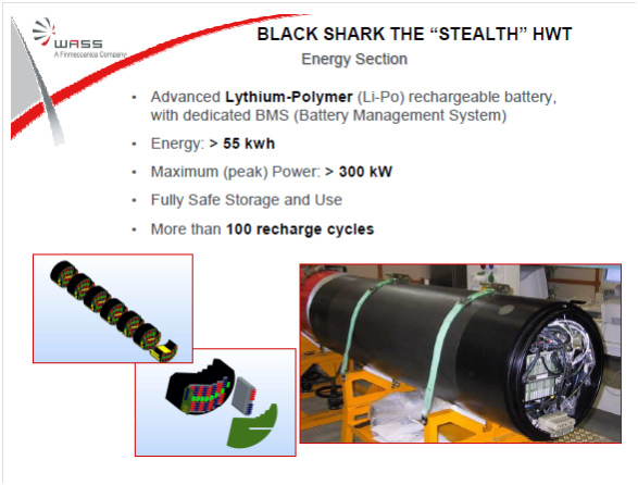 Универсальная (боевая и практическая) Li-Po батарея торпеды Black Shark